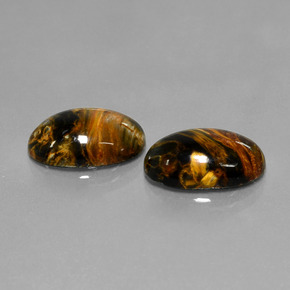 克拉天然彼得赛特，椭圆形切割，不透明