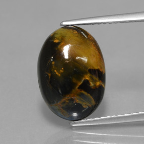 4.99克拉天然多色彼得石，椭圆形切割，14.1×10.2毫米，不透明