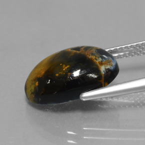 4.99克拉天然多色彼得石，椭圆形切割，14.1×10.2毫米，不透明