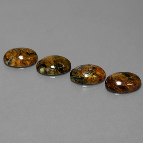 克拉天然彼得赛特，椭圆形切割，不透明