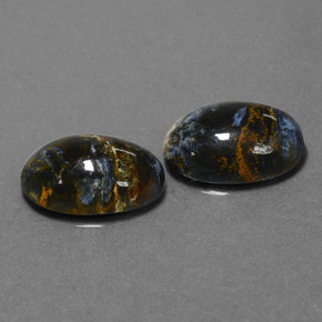 天然多色彼得石，椭圆形切割，14×10.1毫米，不透明