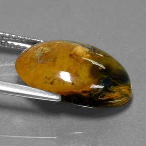 5.93克拉天然多色彼得石，椭圆形切割，16×12毫米，不透明