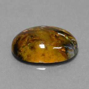 7.10克拉天然多色彼得石，椭圆形切割，16.1×12.1毫米，不透明