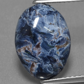 3.89克拉天然多色彼得石，椭圆形切割，13.7×10.1毫米，不透明