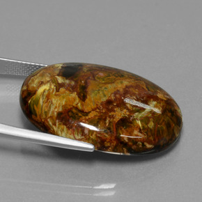 37.98克拉天然彼得赛特，椭圆形切割，不透明