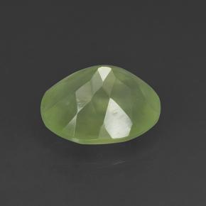 4.92克拉天然绿色葡萄石，椭圆形切割，12×10毫米，半透明
