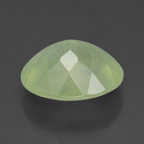 4.48克拉天然绿色葡萄石，透明，12×9.9毫米，透明/半透明
