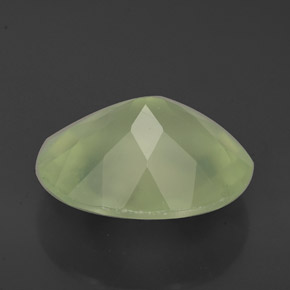 4.09克拉天然绿色葡萄石，透明，11.8×10毫米，透明/半透明