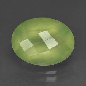 9.97克拉天然绿色葡萄石，椭圆形切割，15.9×12.1毫米，半透明