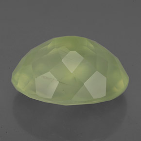 10.07克拉天然绿色葡萄石，透明，15.9×11.9毫米，透明/半透明