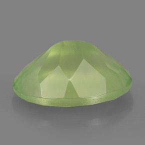 5.86克拉天然绿色葡萄石，透明，14×10毫米，透明/半透明