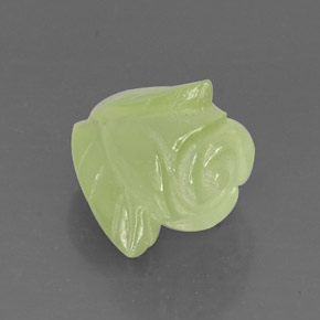 7.35克拉天然绿色葡萄石，透明，8.6×11.1毫米，透明/半透明