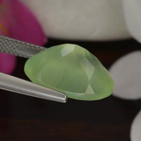 9.48克拉天然绿色葡萄石，椭圆形切割，16×12.1毫米，半透明