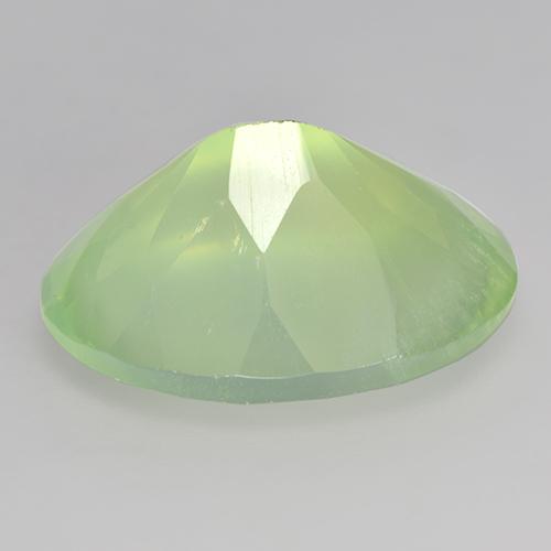 8.98克拉天然绿色葡萄石，椭圆形切割，15.9×12毫米，半透明
