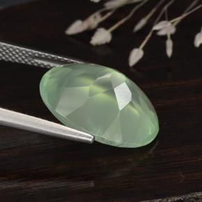 8.92克拉天然绿色葡萄石，椭圆形切割，16×12毫米，半透明