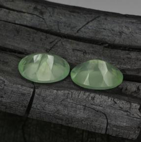 11.71天然绿色葡萄石，椭圆形切割，13.9×10毫米，半透明