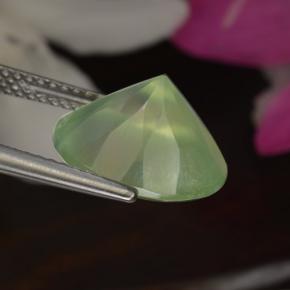 5.50克拉天然绿色葡萄石，圆形切割，12.02毫米，半透明