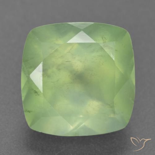 7.60ct 天然 中绿色 葡萄石, 软垫, 半透明