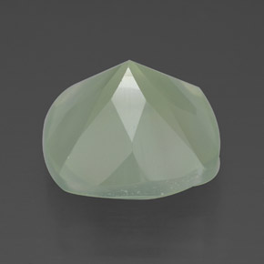 6.90克拉天然绿色葡萄石，透明，12×11.9毫米，透明/半透明