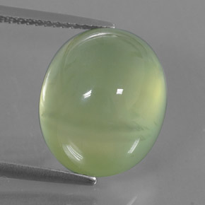 13.26克拉天然绿色葡萄石，透明，14.5×12毫米，透明/半透明