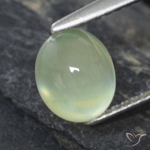 1.59ct 天然 Pale Green  葡萄石, 椭圆形, 透明