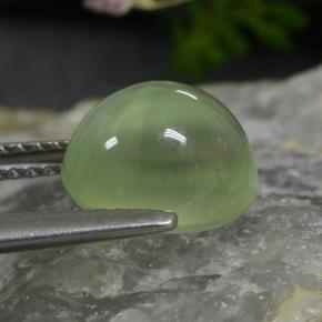 3.45克拉天然绿色葡萄石，椭圆形切割，9.3×7.7毫米，半透明