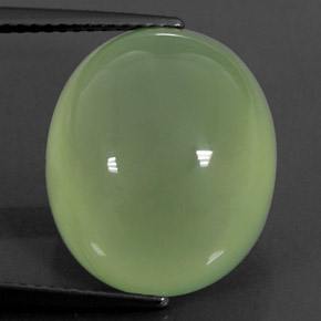 17.09克拉天然绿色葡萄石，透明，16.4×14毫米，透明/半透明