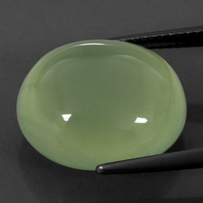 17.09克拉天然绿色葡萄石，透明，16.4×14毫米，透明/半透明