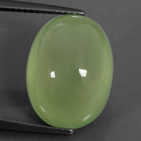 12.22克拉天然绿色葡萄石，透明，16×11.9毫米，透明/半透明