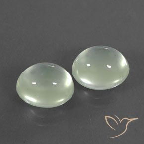 4.40天然白色葡萄石，透明，8.5×7.3毫米，透明/半透明