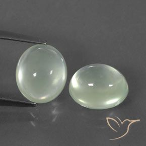 4.40天然白色葡萄石，透明，8.5×7.3毫米，透明/半透明