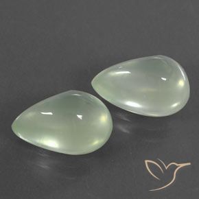 5.27克拉天然葡萄石，梨形，透明/半透明