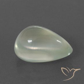4.40克拉天然葡萄石，梨形，透明/半透明