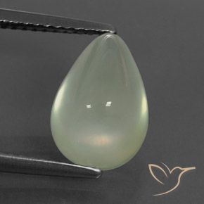 4.26克拉天然葡萄石，梨形，透明/半透明