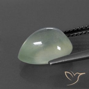 3.48克拉天然葡萄石，梨形，透明/半透明