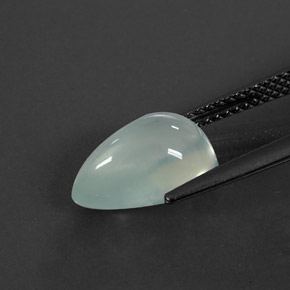 3.84克拉天然绿色葡萄石，透明，11.9×8.2毫米，透明/半透明