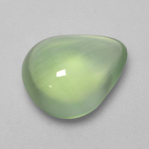 3.18克拉天然绿色葡萄石，梨形，11×9.2毫米，透明