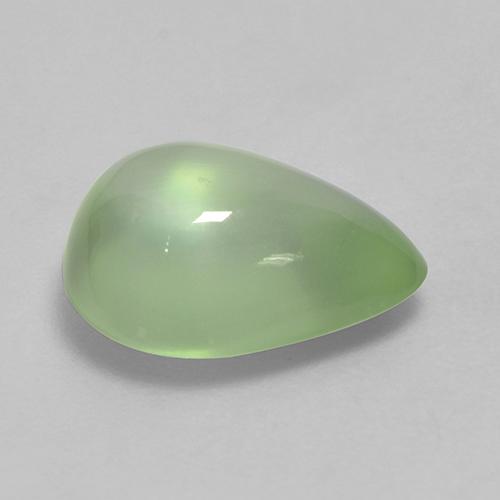 3.18克拉天然绿色葡萄石，梨形，11×9.2毫米，透明