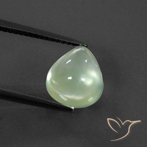 3.51ct 天然 Pale Yellowish Green    葡萄石, 梨形, 透明/半透明