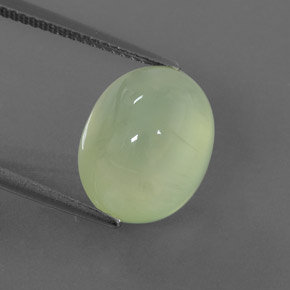 8.99克拉天然绿色葡萄石，透明，13.6×10.7毫米，透明/半透明