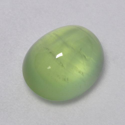 3.11克拉天然绿色葡萄石，椭圆形切割，9.2×7.7毫米，透明
