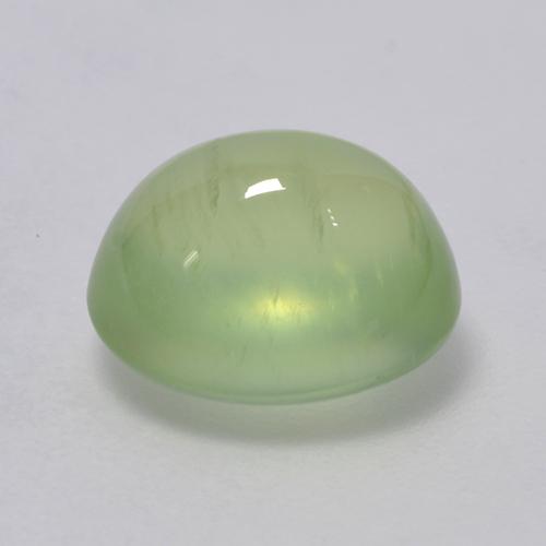 3.11克拉天然绿色葡萄石，椭圆形切割，9.2×7.7毫米，透明