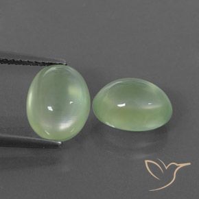 4.83ctw 天然 Light Yellow Green  葡萄石, 椭圆形, 透明/半透明