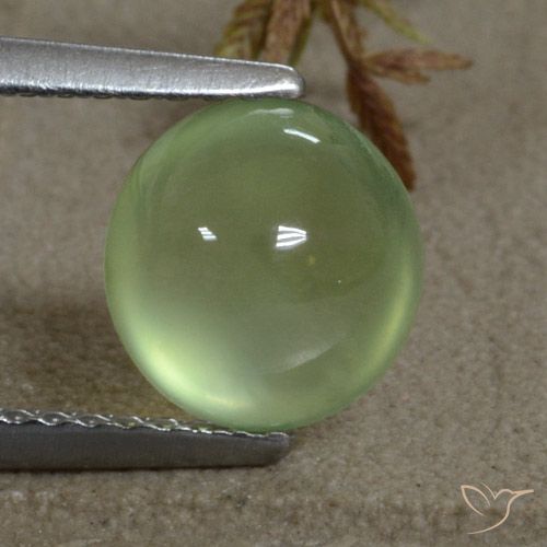 2.11ct 天然 Medium Green  葡萄石, 椭圆形, 透明