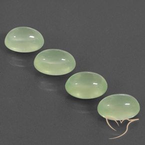 9.02ctw 天然 Pale Pear Green  葡萄石, 椭圆形, 透明/半透明