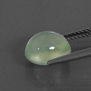 3.85克拉天然绿色葡萄石，透明，9.8×8.6毫米，透明/半透明