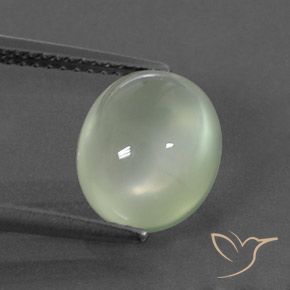 3.91ct 天然 Yellow Green  葡萄石, 椭圆形, 透明/半透明