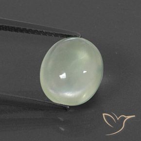 3.34ct 天然 灰绿色 葡萄石, 椭圆形, 透明