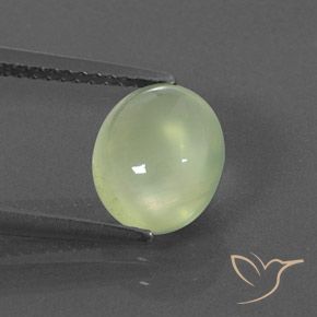 2.40ct 天然 Pale Pear Green  葡萄石, 椭圆形, 透明/半透明