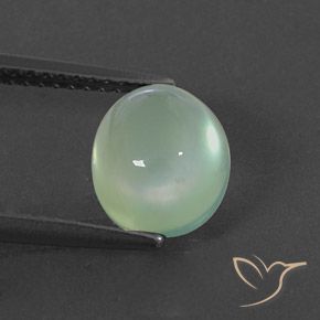 2.94ct 天然 非常浅的绿色 葡萄石, 椭圆形, 透明/半透明